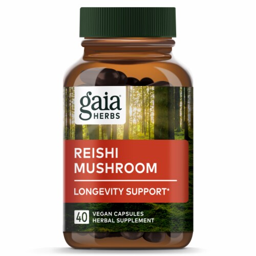 Gaia Herbs Reishi Mushroom Longevity Support Perspective: top