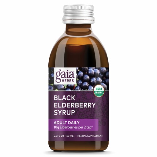 Gaia Herbs Black Elderberry Syrup Perspective: top