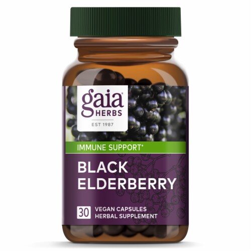 Gaia Herbs Black Elderberry Herbal Supplement Perspective: top