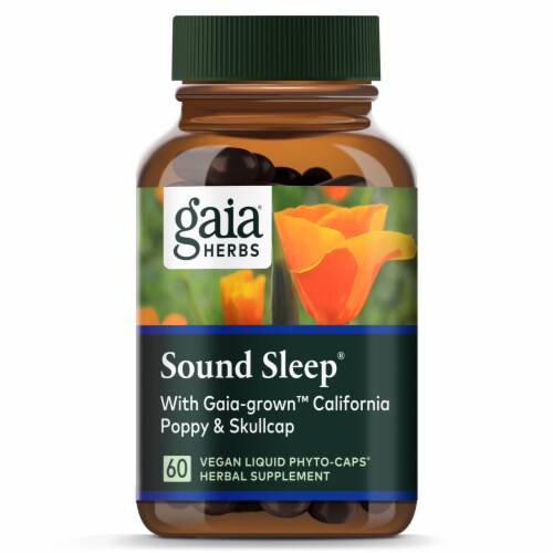 Gaia Herbs® RapidRelief Sound Sleep Vegan Liquid Phyto-Caps Perspective: top