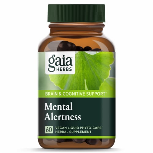 Gaia® Herbs Mental Alertness Supplement Liquid Phyto-Caps Perspective: top