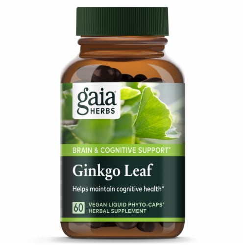 Gaia Herbs Single Herbs Ginkgo Leaf Dietary Supplement Perspective: top