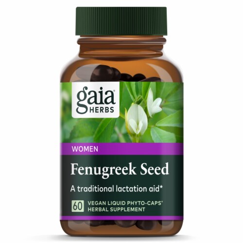 Gaia Herbs Fenugreek Seed Herbal Supplement Vegan Liquid Phyto-Caps Perspective: top