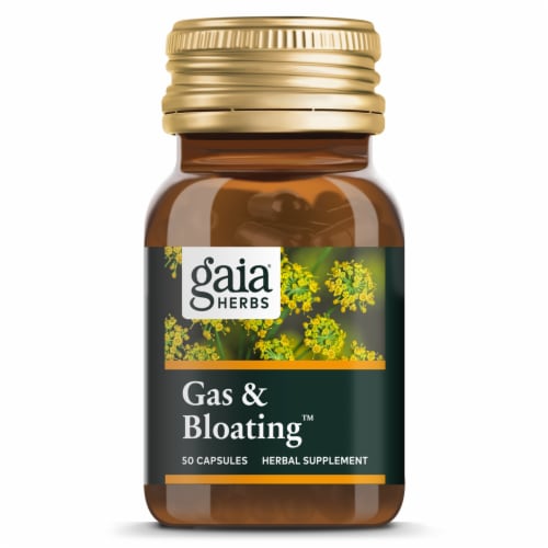 Gaia® Herbs Gas & Bloating Rapid Relief Capsules Perspective: top