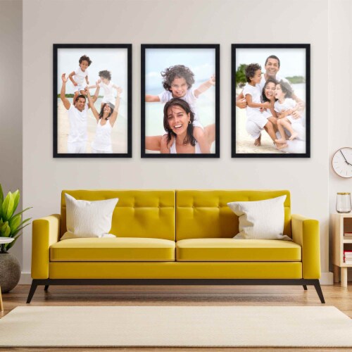 Pack of 3 Matte Black 20x30 Picture Frames Solid Wood UV Acrylic Easy Gallery Wall 3 Pack of 20x30 Frames Kroger