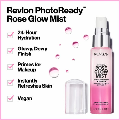 REVLON PhotoReady Rose Glow Face Primer 1.2 fl. oz, Mist (Pack of 18) Perspective: top