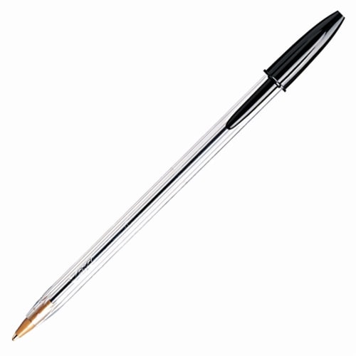 Bic Cristal Xtra Smooth Ball Pens Medium Point (1.0mm) Black (Pack of 14) Perspective: top