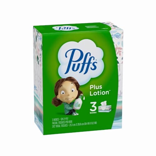 Puffs Plus Lotion Facial Tissues Pack of 4 4 pack Gerbes Super Markets
