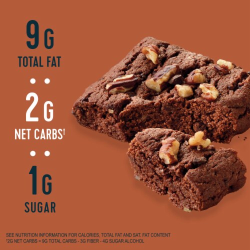 :ratio KETO Friendly Soft Baked Bars Chocolate Brownie Keto Snacks (Pack of 4) Perspective: top