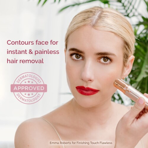Finishing Touch Flawless Facial Hair Remover for Women, Blush/Rose Gold (Pack of 18) Perspective: top