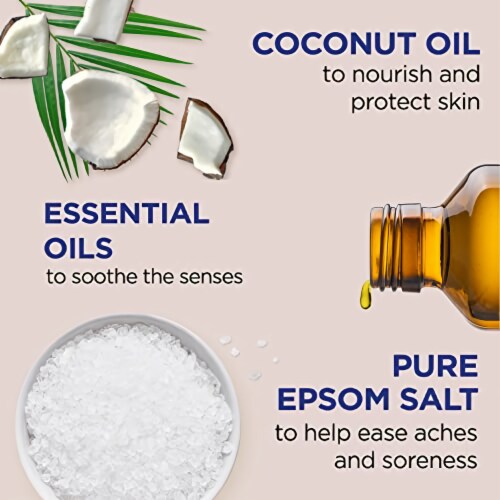 Dr Teal's Pure Epsom Salt Soaking Solution with Coconut Oil (Pack of 18) Perspective: top