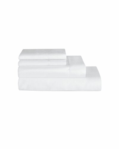 Silvon Silver Infused Twin Sheets Set White | Woven with Pure Silver & Supima Cotton Perspective: top
