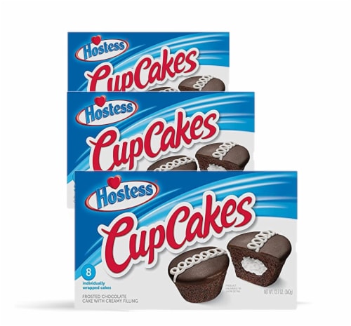 Hostess Chocolate Cupcakes, 3 Pack | 24 Cupcakes Perspective: top