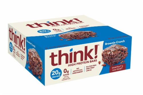 think! Brownie Crunch High Protein Bars Perspective: top