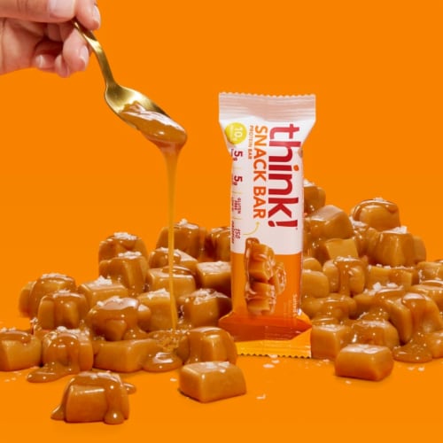 thinkThin® Lean Protein & Fiber Salted Caramel Bars Perspective: top