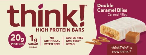 think!® Double Caramel Bliss High Protein Bars Perspective: top