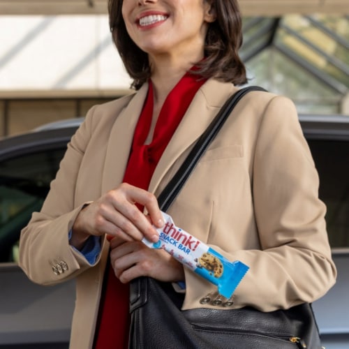 think! Snack Chocolate Chip Protein Bars Perspective: top