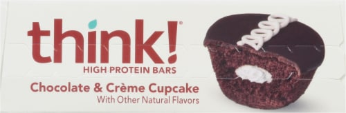 think!® Chocolate & Crème Cupcake Gluten Free High Protein Bars Perspective: top
