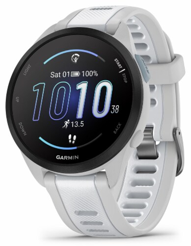 Garmin Forerunner 165 Smart Watch - Mist Gray/Whitestone Perspective: top