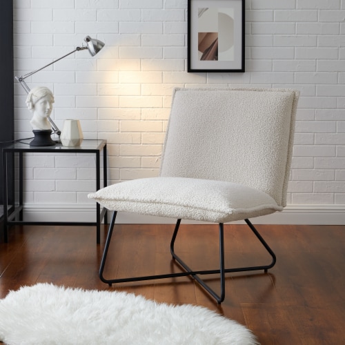 Linon, Kelvin Chair Sherpa Perspective: top