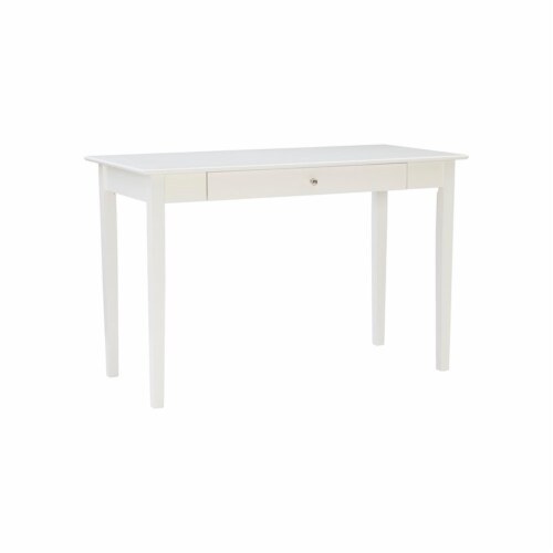 Linon Evans Wood One Drawer Desk in White 1 Kroger