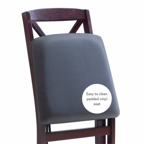 Linon triena x shop back folding stool