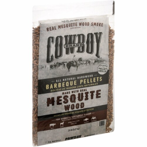 Cowboy 20 Lb. Mesquite Wood Pellets 54420 Perspective: top