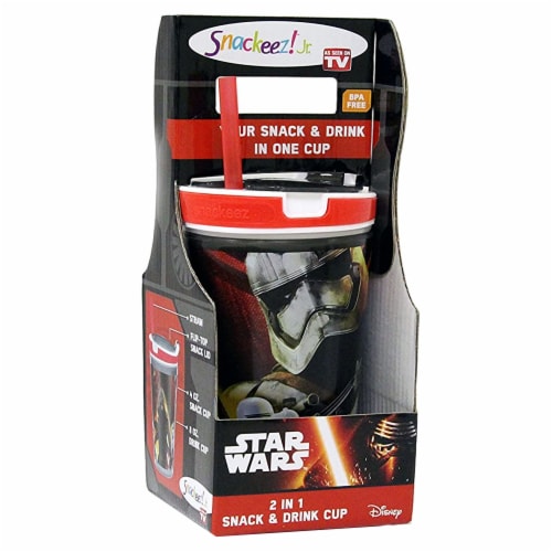 Snackeez Jr - 2-in-1 Snack & Drink Cup Star Wars 7 Movie Edition (Single,Assorted) Perspective: top