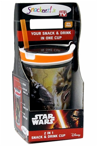 Snackeez Jr - 2-in-1 Snack & Drink Cup Star Wars 7 Movie Edition (Chewbacca) Perspective: top