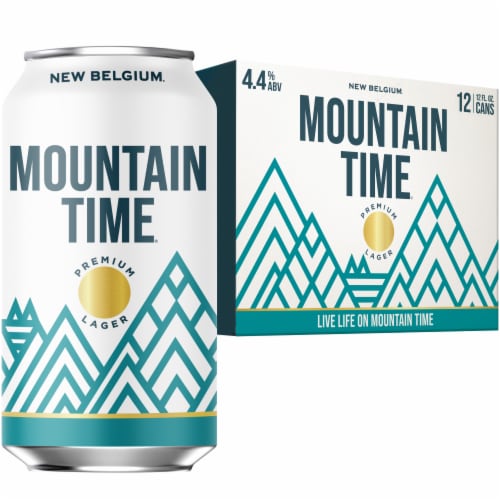 New Belgium Mountain Time Lager Craft Beer Perspective: top