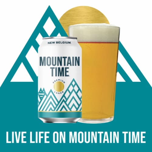 New Belgium Mountain Time Premium Lager Craft Beer Perspective: top