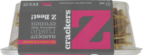 Z Crackers Red Onion & Rosemary Perspective: top