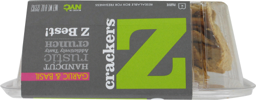 Z Crackers Garlic & Basil Crackers Perspective: top