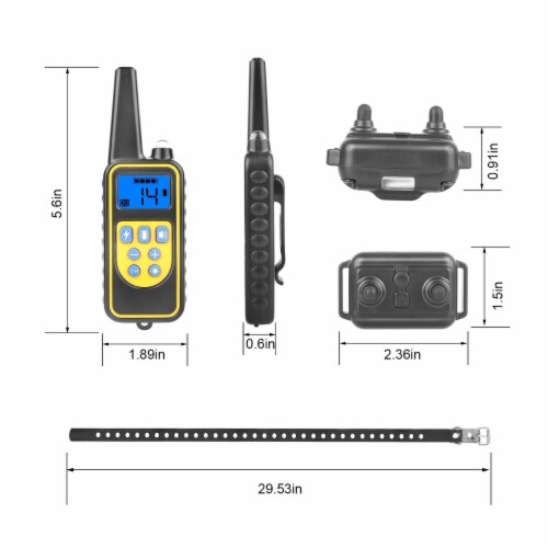 Dog Training Collar Ip67 Waterproof Pet Trainer 300Mah Rechargeable 875 Yard Remote Control 1 unit QFC
