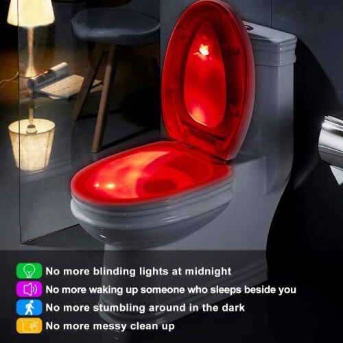 Colorful Toilet Bowl Lights Motion Sensor LED Toilet Nightlight Bathroom  Closestool Lights, 1 unit - Kroger