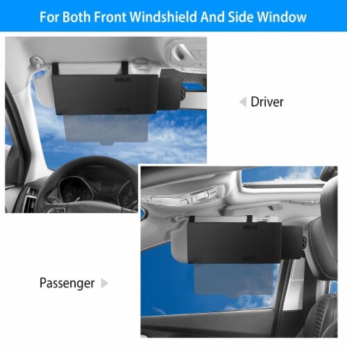 TFY Car Sun Visor Extender, Windshield and Side Window Sunshade, Protects  from Sun Glare and UV Rays, Universal Fit for Most of Cars, 1 Piece (Gray)