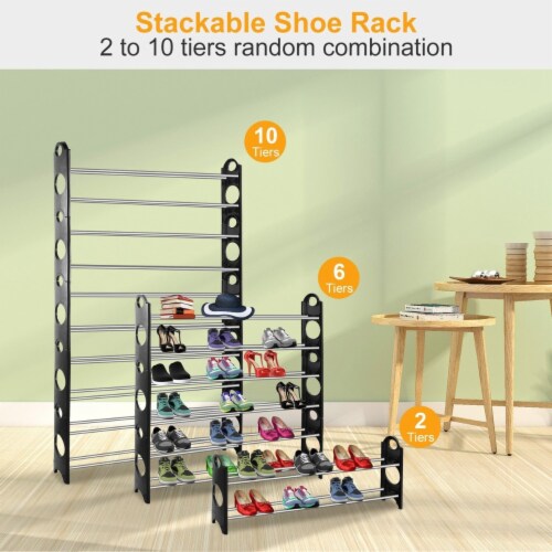 50 Pair 10 Tier Shoe Rack