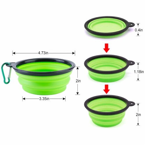 4Pcs Silicond Collapsible Dog Bowls Bpa Free Travel Dog Bowl Foldable Cat Dog Food Water Bow 1 unit King Soopers