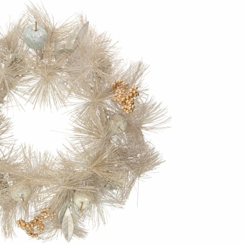 Gold Apple Christmas Wreath