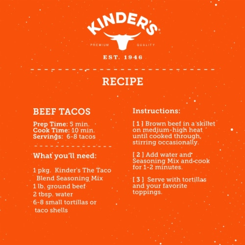 Kinder's® The Taco Blend Mexican Seasoning Perspective: top