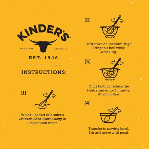 Kinder's® Golden Chicken Bone Broth Gravy Mix Perspective: top