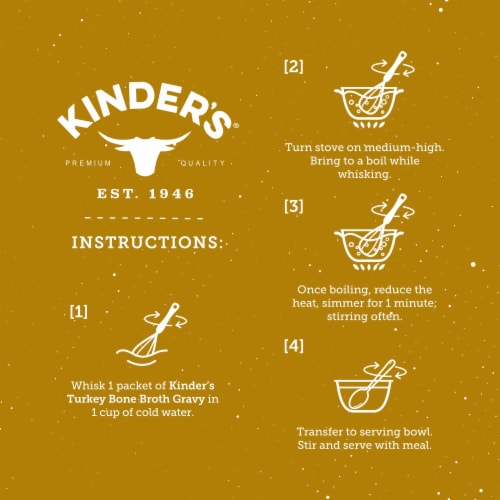 Kinder's® Roasted Turkey Bone Broth Gravy Mix Perspective: top