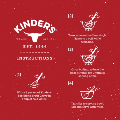 Kinder's® Classic Beef Bone Broth Gravy Mix Perspective: top