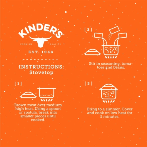Kinder's® Mild Chili Seasoning Mix Perspective: top