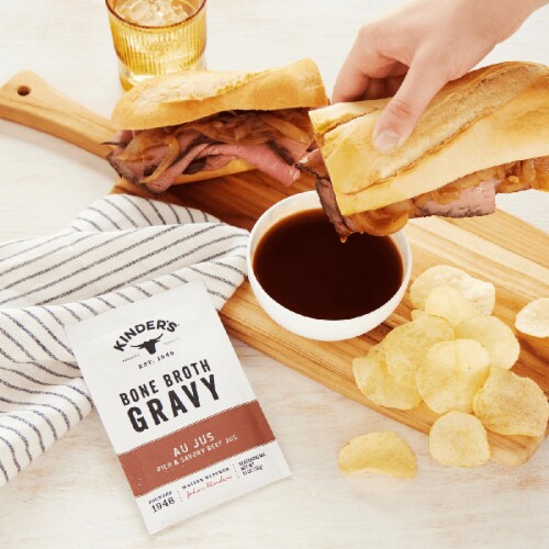 Kinders Bone Broth Gravy Au Jus Mix Rich and Savory Beef Jus 25421 Perspective: top