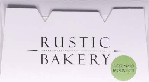 Rustic Bakery Rosemary & Olive Organic Sourdough Flatbed Bites Perspective: top