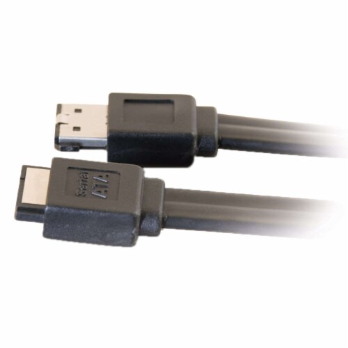 C2G Serial ATA To External Serial ATA Cable 1m Black Perspective: top