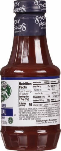 Sticky Fingers® Smokehouse Carolina Sweet Original BBQ Sauce Perspective: top
