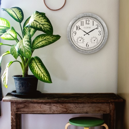 La Crosse Technology Silas Indoor/Outdoor Wall Clock Perspective: top