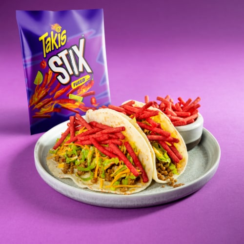 Takis Fuego Stix Hot Chili Pepper & Lime Corn Snack Sticks Perspective: top
